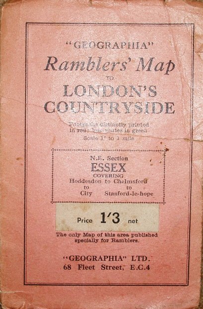 Geographia's Ramblers' NE London 1942 cover